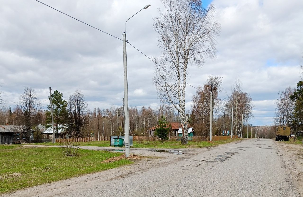 В Костромской области продолжается строительство линий дорожного освещения